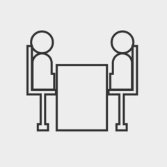 Interview vector icon illustration sign