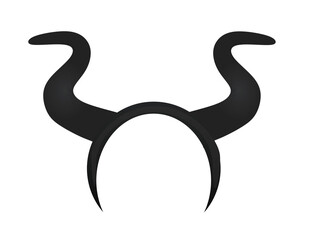 Fototapeta premium Black horns mask. vector illustration