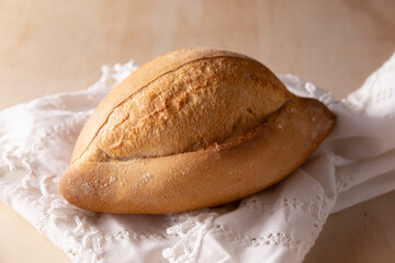 Bolillo. Traditional mexican bakery. White bread commonly used to accompany food and to prepare...