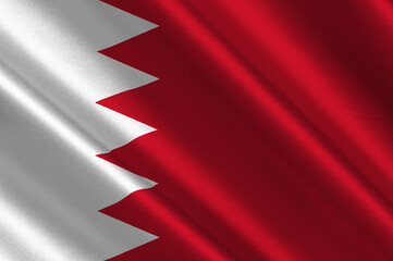 Flag of Kingdom of Bahrain is an island country in Western Asia.