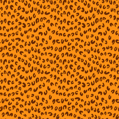 Abstract modern leopard seamless pattern. Animals trendy background. Color decorative vector stock illustration for print, card, postcard, fabric, textile. Modern ornament of stylized skin