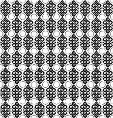 Hand-drawn seamless pattern in black and white. Similar to stitch embroidery. - 487670220