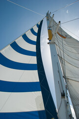 Fototapeta premium Sailing into the blue