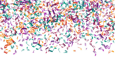 Musical notes cartoon vector design. Symphony