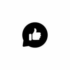 Like, Thumb Up Icon Sign Symbol in Speech Bubble