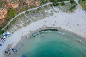 Photo sur Plexiglas Plage de Bolata, Balgarevo, Bulgarie Sandy Bolata Beach, situé dans la réserve naturelle de Kaliakra sur la mer Noire en Bulgarie