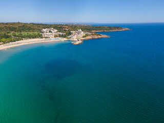 Aerial view of The Driver Beach near resort of Dyuni, Bulgaria