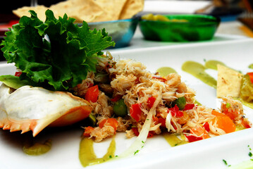 cod or fish Biscayan style, with Mexican-style chiles güeros
