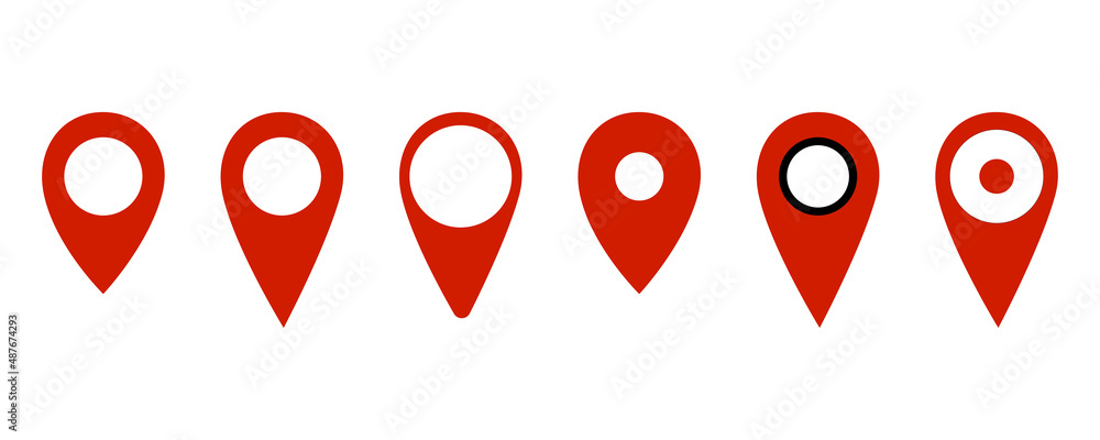 Poster pin point icon. map marker pointer icon set. map pin place marker. location pin sign. vector illustr