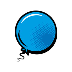 blue balloon pop art