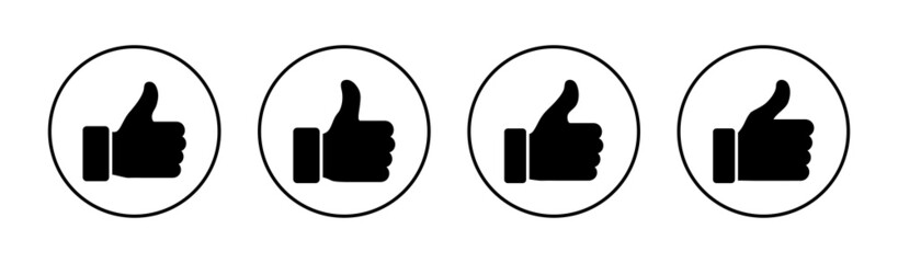 Like icons set. Thumbs up sign and symbol. Hand like