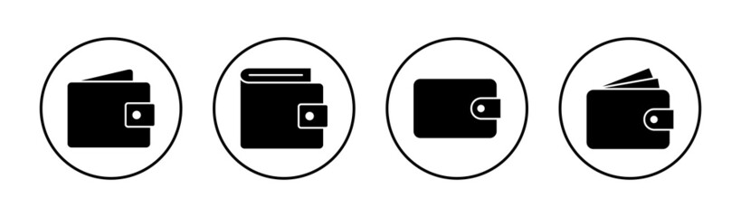 Obraz premium Wallet icons set. wallet sign and symbol