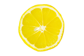 lemon slice on white isolated background. Sour fruit