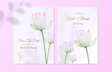 Wedding invitation with floral theme