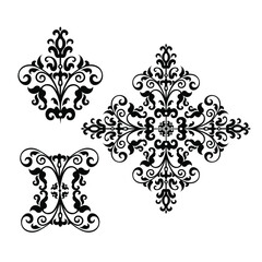 Set of ornate vector ornaments