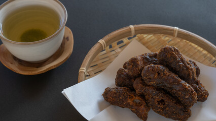 かりんとう　”Japanese deep fried brown sugar snack”