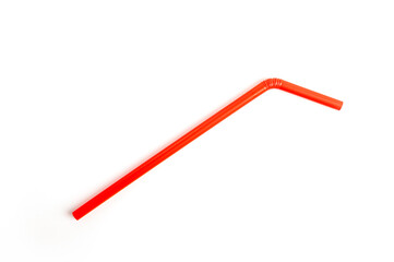 Red straw isolated on white