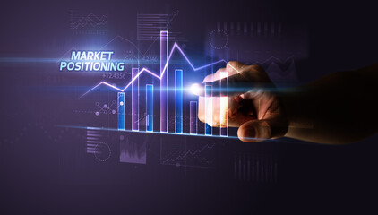 Hand touching business concept