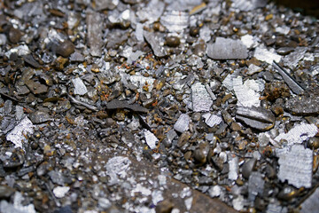 Detail of gas cutting chips.