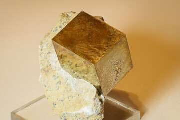 Cube pyrite on the mineral.