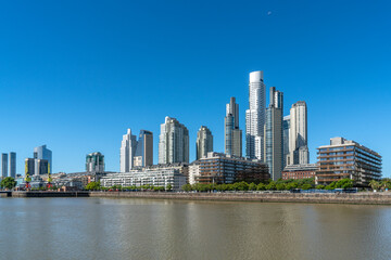 Fototapeta na wymiar Argentina, Buenos Aires, modern buildings in the Puerto Madero district.