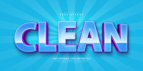 clean 3d text style effect template illustrations