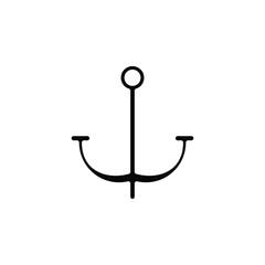 Anchor, Port Solid Icon Vector Illustration Logo Template. Suitable For Many Purposes.