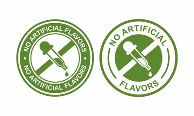 No artificial flavors design logo and badge