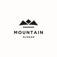 Mountain logo icon flat design template
