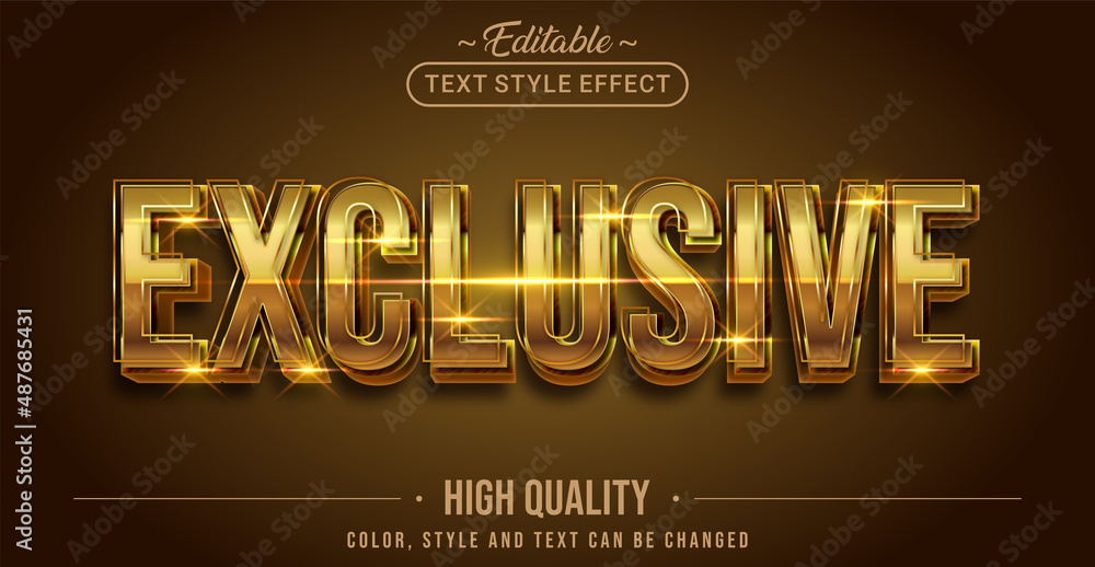 Poster Editable text style effect - Exclusive text style theme.