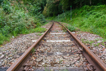 Obraz premium 不通区間のレール