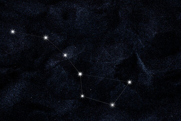 Night sky with Big Dipper constellation