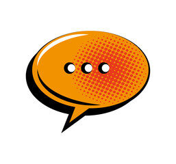 speech bubble pop art