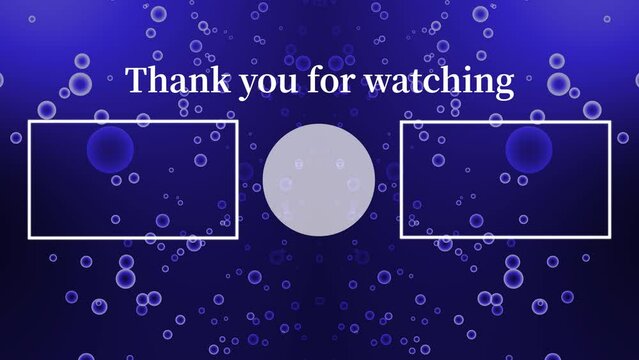 青色　粒　気泡　パーティクル　グラデーション　YouTube　エンドカード　終了画面　モーショングラフィクス