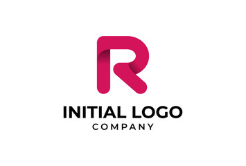 intiail R logo, modern and stylish gradient letter R. usable for brand and company logos. vector illustration