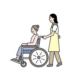 介護福祉の人物イラスト