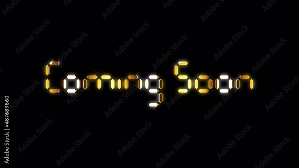 Poster 4k 3d coming soon golden word title. 3d illustration of isolated word coming soon intro concept isol