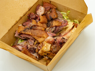 A delicious roast, salted pig's hand