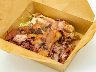 A delicious roast, salted pig's hand