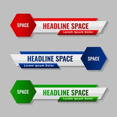 lower third set collection	