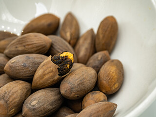 A plate of nuts, Torreya grandis