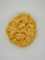 A dried Tremella on a white background