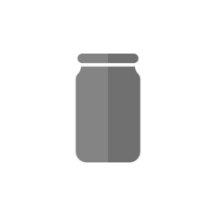 Jar grey flat vector icon