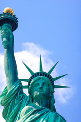 Fototapeta premium Portrait of the Statue of Liberty in New York City.