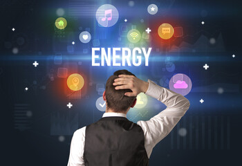 Rear view of a businessman