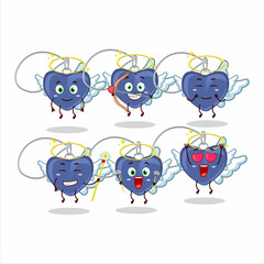 Angel heart necklace cartoon designs as a cute angel character