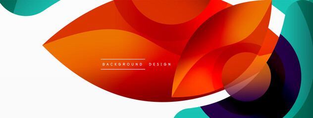 Creative geometric wallpaper. Minimal abstract background. Circle wave and round shapes composition vector illustration for wallpaper banner background or landing page