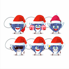 Santa Claus emoticons with angel heart necklace cartoon character