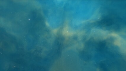 Colorful smoke clouds on dark background 3d render