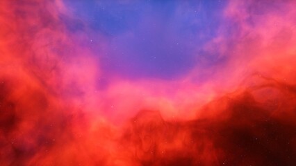 Colorful smoke clouds on dark background 3d render